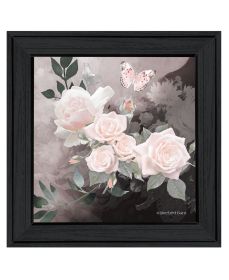 "Noir Roses 1" by Bluebird Barn, Ready to Hang Framed Print, Black Frame