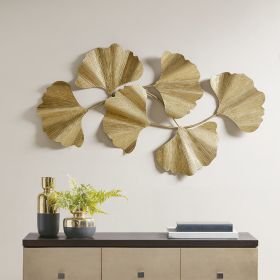 Gold Foil Metal Ginkgo Leaf Wall Decor