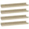 Wall Shelves 4 pcs Sonoma Oak 15.7"x3.5"x1.2"