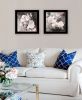 "Noir Roses Collection" 2-Piece Vignette By Bluebird Barn, Ready to Hang Framed Print, Black Frame