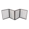 Pet Gate â€“ Dog Gate for Doorways;  Stairs or House â€“ Freestanding;  Folding ;  Dark Brown; Arc Wooden