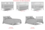 Synergy,5-In-1 Convertible Crib, Converts from Baby Crib to Toddler Bed, Fits Standard Full-Size Crib Mattress ,Easy to Assemble 53*29*9 Inches-WHITE