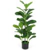 2-Pack Artificial Fiddle Leaf Fig Tree for Indoor and Outdoor