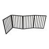 Pet Gate â€“ Dog Gate for Doorways;  Stairs or House â€“ Freestanding;  Folding ;  Dark Brown; Arc Wooden