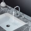 Widespread Bathroom Faucet With Drain Assembly