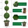 4 Feet Artificial Topiary Triple Ball Tree Plant