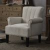 Accent Rivet Tufted Polyester Armchair ,Cream