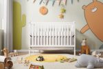 Synergy,5-In-1 Convertible Crib, Converts from Baby Crib to Toddler Bed, Fits Standard Full-Size Crib Mattress ,Easy to Assemble 53*29*9 Inches-WHITE