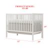 Synergy,5-In-1 Convertible Crib, Converts from Baby Crib to Toddler Bed, Fits Standard Full-Size Crib Mattress ,Easy to Assemble 53*29*9 Inches-WHITE