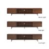 Black and Walnut Color Mid-Century Walnut Wood TV Stand 78.7 x 15.7 x 18.8 in