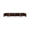 Black and Walnut Color Mid-Century Walnut Wood TV Stand 78.7 x 15.7 x 18.8 in