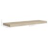 Floating Wall Shelves 2 pcs Oak 35.4"x9.3"x1.5" MDF