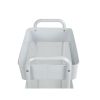 3 Tier Metal Utility Cart Arctic White, Easy Rolling, Indoor, Laundry, Adult and Child