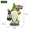 Cartoon Gnome Dwarf Statue Garden Lighting Waterproof Resin Figurines Solar Light Outdoor Lawn Courtyard Night Decorative Lamp