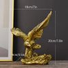 NORTHEUINS American Resin Golden Eagle Statue Art Animal Model Collection Ornament Home Office Desktop Feng Shui Decor Figurines